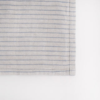 Grey Blue Pinstripe Rustic Linen Placemat - Linen Tales 