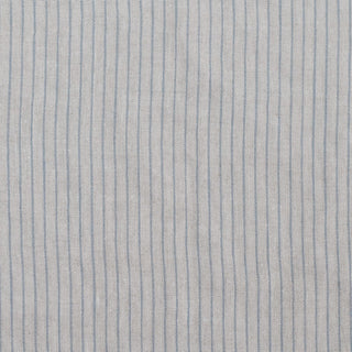 Grey Blue Wide Pinstripe Rustic Fabric 280g/sq.m - Linen Tales 