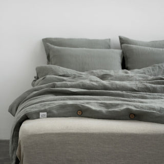 Khaki Linen Duvet Cover Set - Linen Tales 3