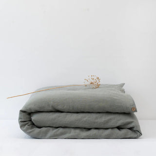 Khaki Linen Duvet Cover - Linen Tales 