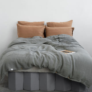 Khaki Linen Duvet Cover - Linen Tales 4