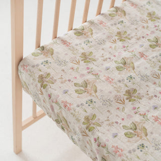 Kids Botany Linen Fitted Sheet - Linen Tales 3