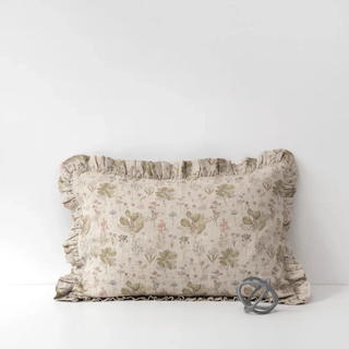 Kids Botany Linen Pillowcase with Frills - Linen Tales Global 