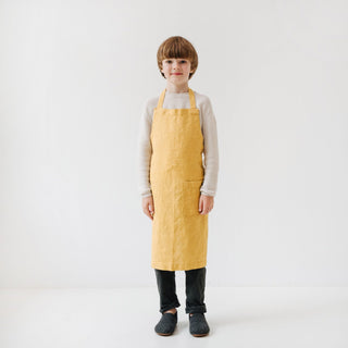 Kids Butter Linen Daily Apron - Linen Tales Global 