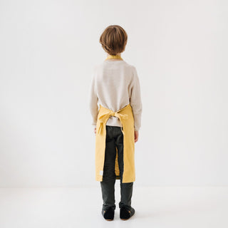 Kids Butter Linen Daily Apron - Linen Tales Global 