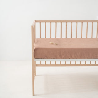Kids Cafe Creme Linen Fitted Sheet - Linen Tales 