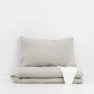 Kids Melange Linen Duvet Cover Set - Linen Tales 