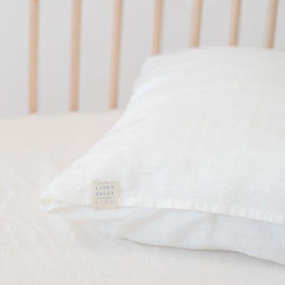 Kids White Linen Pillowcase - Linen Tales 