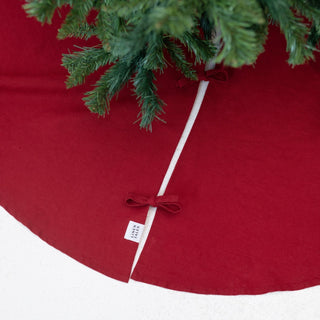 Lava Falls Linen Christmas Tree Skirt - Linen Tales Global 