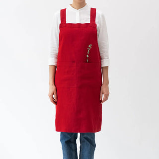 Lava Falls Linen Crossback Apron - Linen Tales Global 
