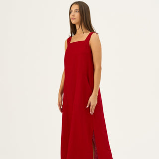 Lava Falls Linen Fugue Dress - Linen Tales Global 