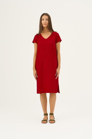 Lava Falls Linen Goldenrod Dress - Linen Tales Global 