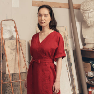 Lava Falls Linen Vine Dress - Linen Tales Global 