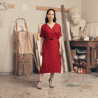 Lava Falls Linen Vine Dress - Linen Tales Global 