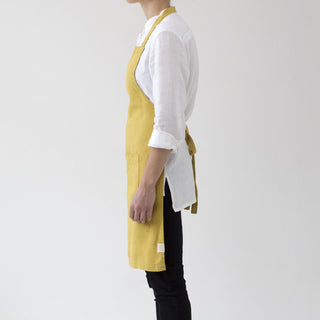 Lemon Curry Linen Daily Apron - Linen Tales 2