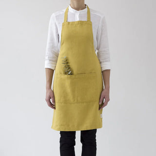 Lemon Curry Linen Daily Apron - Linen Tales 1