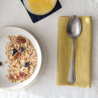 Lemon Curry Linen Napkins Set of 2 - Linen Tales 4