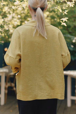 Lemon Curry Linen Sonata Jacket - Linen Tales 3