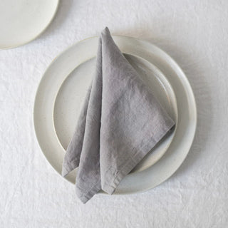 Light Grey Lightweight Linen Napkins Set of 2 - Linen Tales 