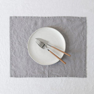 Light Grey Lightweight Linen Placemat - Linen Tales 