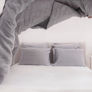 Light Grey Linen Duvet Cover Set - Linen Tales 4