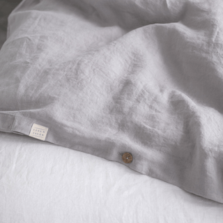 Light Grey Linen Duvet Cover - Linen Tales 