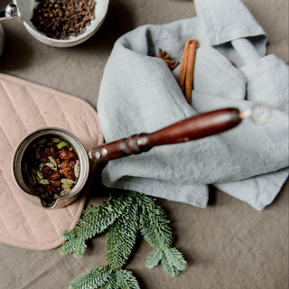 Light Grey Linen Kitchen Towel - Linen Tales 3