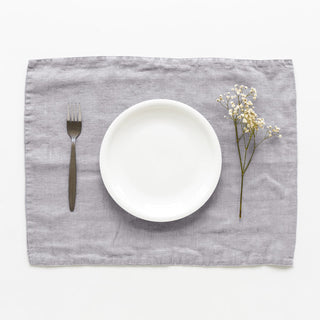 Light Grey Linen Placemat - Linen Tales 