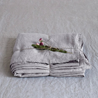 Light Grey Linen Flat Sheet - Linen Tales 