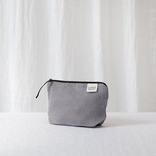 LIMITED EDITION Linen Tales Ash Twill Linen Makeup Pouch - Linen Tales 