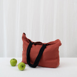 LIMITED EDITION Linen Tales Ashberry Twill Linen Shoulder Bag - Linen Tales 