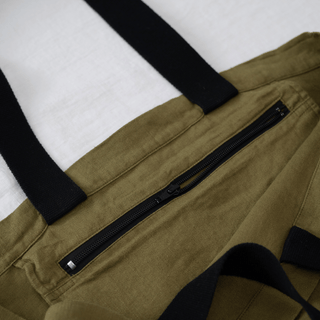 LIMITED EDITION Linen Tales Moss Twill Linen Shoulder Bag - Linen Tales 4