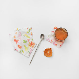 LIMITED EDITION Linen Tales Wildflower Flow Linen Coasters Set of 4 - Linen Tales Global 