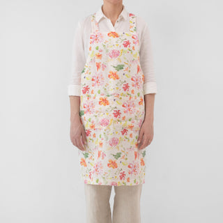LIMITED EDITION Linen Tales Wildflower Flow Linen Crossback Apron - Linen Tales Global 