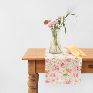 LIMITED EDITION Linen Tales Wildflower Flow Linen Table Runner - Linen Tales Global 