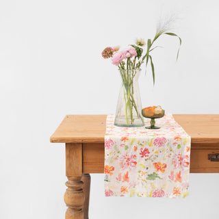 LIMITED EDITION Linen Tales Wildflower Flow Linen Table Runner - Linen Tales Global 