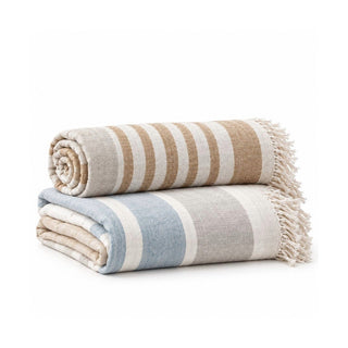 Linen Beach Towel & Blanket Bundle — Sun and Sand - Linen Tales 