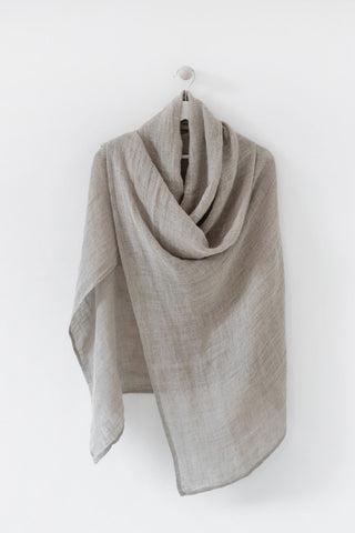 Linen Tales Closet Natural Linen Lupine Scarf - Linen Tales Global 4