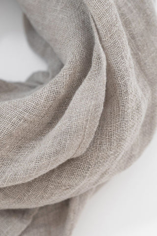 Linen Tales Closet Natural Linen Lupine Scarf - Linen Tales Global 3