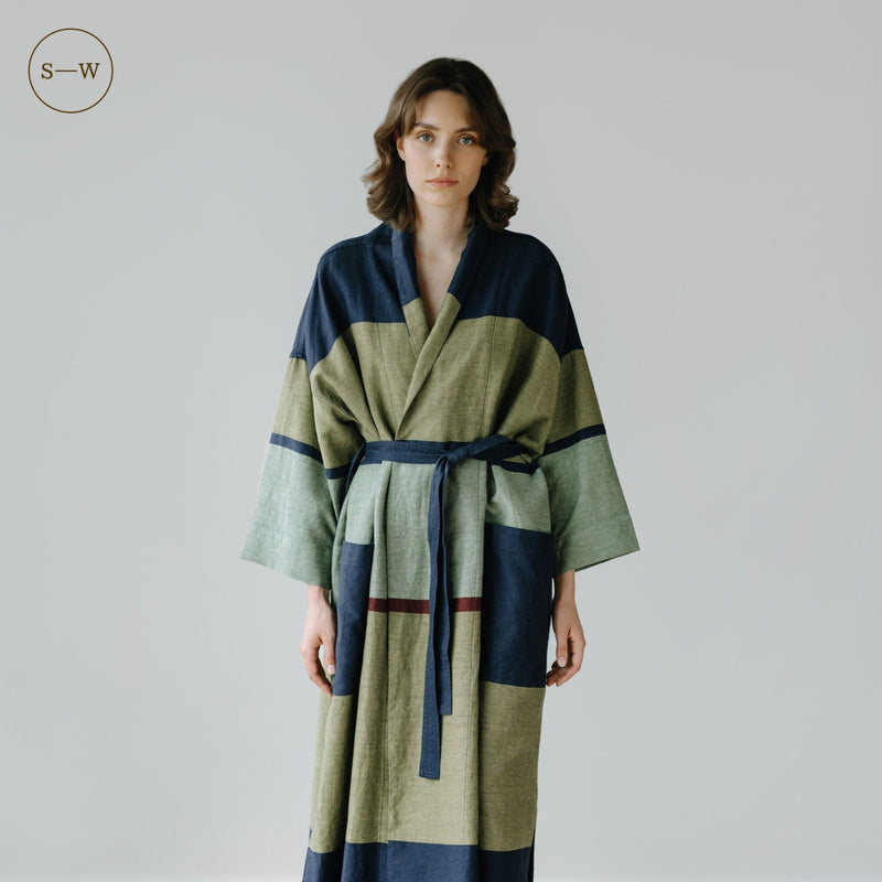 Linen Tales x Still Waters Stripe Linen Blend Gown - Linen Tales