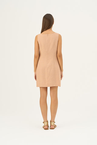 Maple Sugar Linen Alba Dress - Linen Tales Global 5
