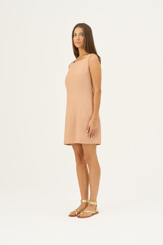 Maple Sugar Linen Alba Dress - Linen Tales Global 3