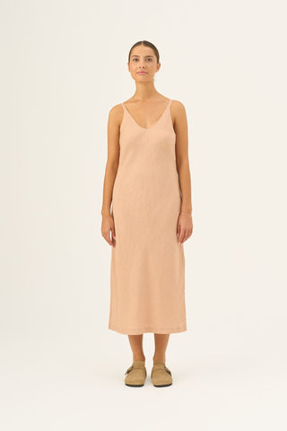 Maple Sugar Linen Chamomile Dress - Linen Tales Global 
