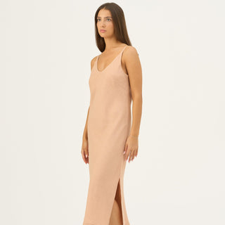 Maple Sugar Linen Chamomile Dress - Linen Tales Global 