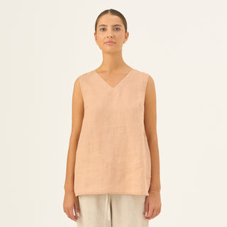 Maple Sugar Linen Daffodil Top - Linen Tales Global 