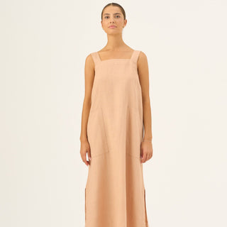 Maple Sugar Linen Fugue Dress Linen Tales Global Maple Sugar Linen Fugue Dress Linen Tales Global