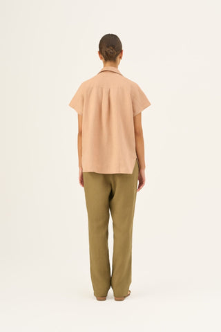 Maple Sugar Linen Melody Shirt - Linen Tales Global 4