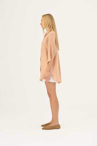 Maple Sugar Linen Oregano Shirt - Linen Tales Global 3
