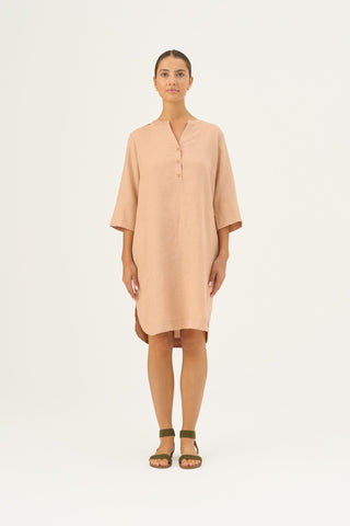 Maple Sugar Linen Prelude Dress - Linen Tales Global 