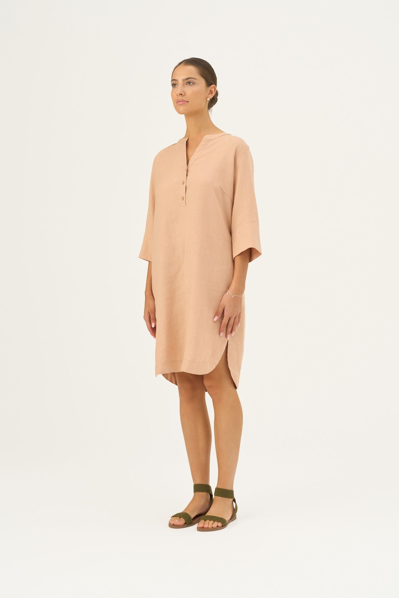 linen clothing dresses Maple Sugar Linen Prelude Dress Color options / L